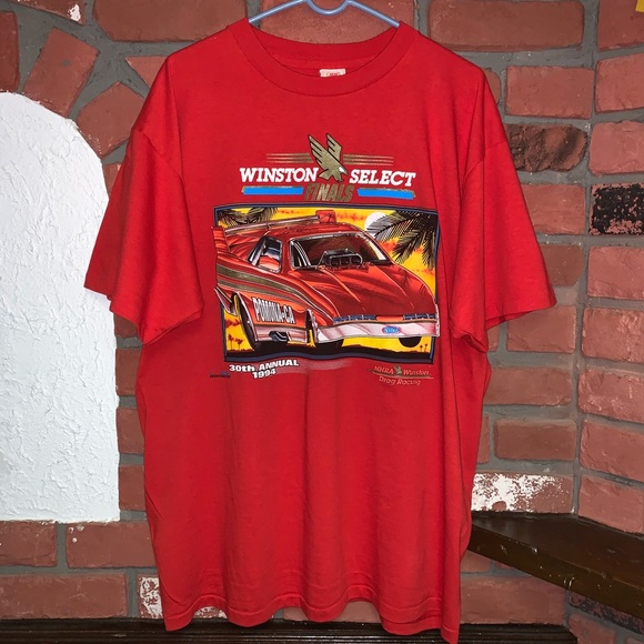Vintage 1994 Sport Service NHRA Finals Winston Select 30th Annual Red T-Shirt - Picture 1 of 4